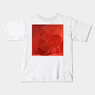 American Rose Red Abstract Low Polygon Background Kids T-Shirt